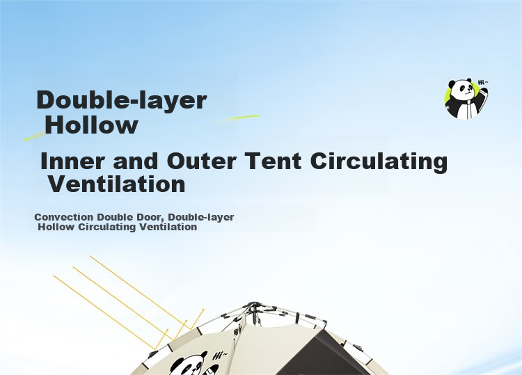 CAMEL Outdoor Panda Black Gel Tent, Portable Folding Camping Tent, Sunshade And UV Protection Tent, 1V32265017-3B 15