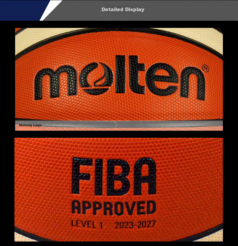 Molten No. 7 Basketball B7G4000, International Basketball Federation FIBA Approved BG4000 Premium PU Competition Basketball 8