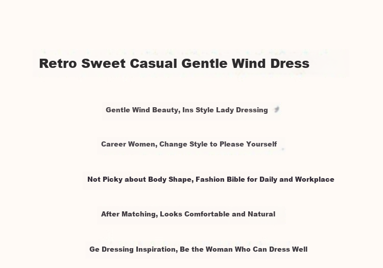 Dme [Retro Sweet Lady] Spring And Autumn Gentle Style Faux Two-Piece Pearl Drawstring Mesh A-Line Dress 1