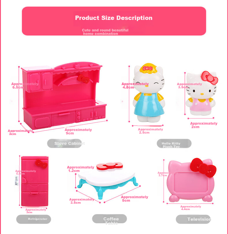 Qiji Hello Kitty Toy Kitchen Playset for Girls, Pretend Play, Children's Christmas Gift 3