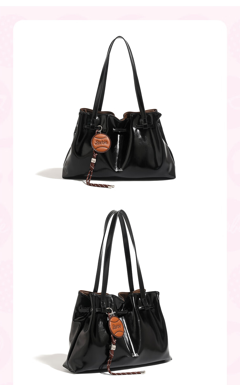 Barbie Vintage Lazy Style Women's Shoulder Bag Handheld Commuter Tote Large Capacity Underarm Bag Birthday Gift 2