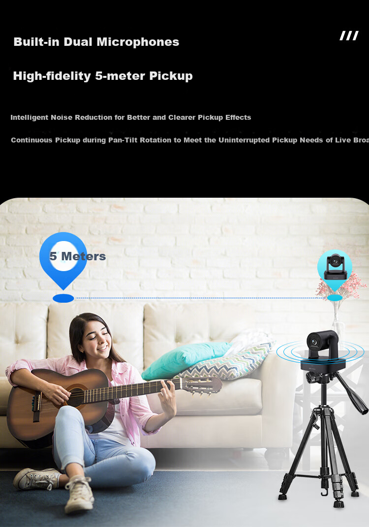 HIKVISION Live Streaming Camera, 4K Ultra HD Camcorder, Desktop Remote Control Pan-Tilt, Douyin Kuaishou Beauty Live Streaming And E-Commerce Equipment, Conference Camera V158 3