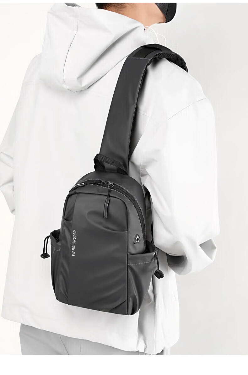 Huili Chest Bag, Men's Shoulder Bag, Large Capacity, Versatile Casual Waist Pack, Sports Commuter Crossbody Bag, New Convenient Sling Bag 8
