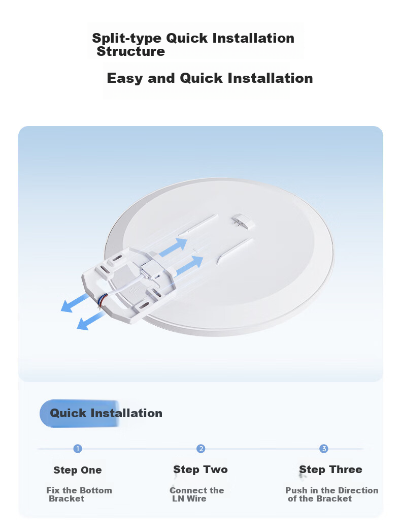 CHNT Full Spectrum Ra95 Eye Protection LED Ceiling Light for Bedroom, Ultra-Thin Study Room Balcony Hallway Light, 24W Cool White Light 15