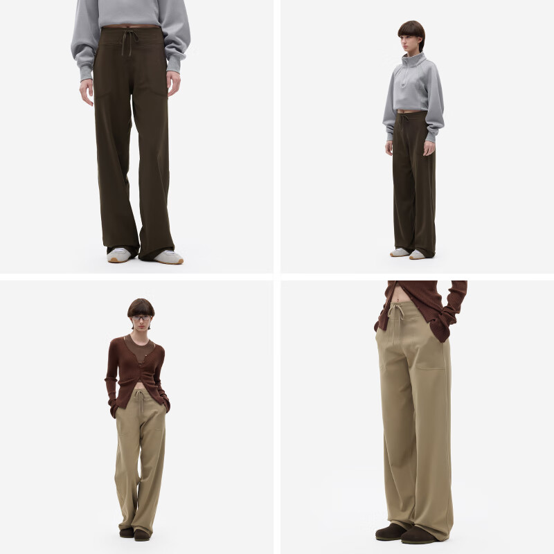 Bananain [Liu Haocun Same Style] Hot Skin 301+ Women's Thin Fleece Straight Casual Pants Draped Long Pants Autumn Winter New Arrival