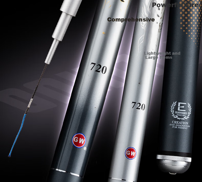 GW Fishing Rod Hand Rod 8.1m Thunderbolt Lightweight Heavy Duty Ultra Light Ultra Hard 19-Tone Silver Carp Fishing Rod 2
