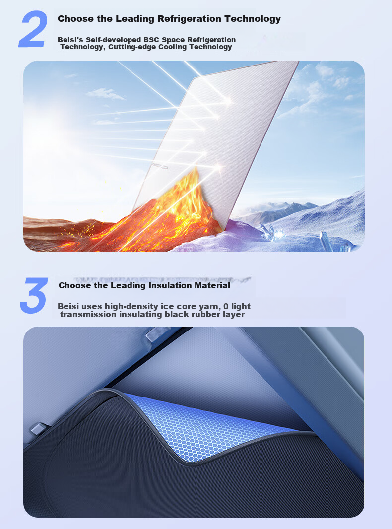 BASEUS Car Sunshade, Front Windshield Sun Protection, Heat Insulation, Windproof Glass Shade, Interior Sun Umbrella Blocker, 2026 New Model 6