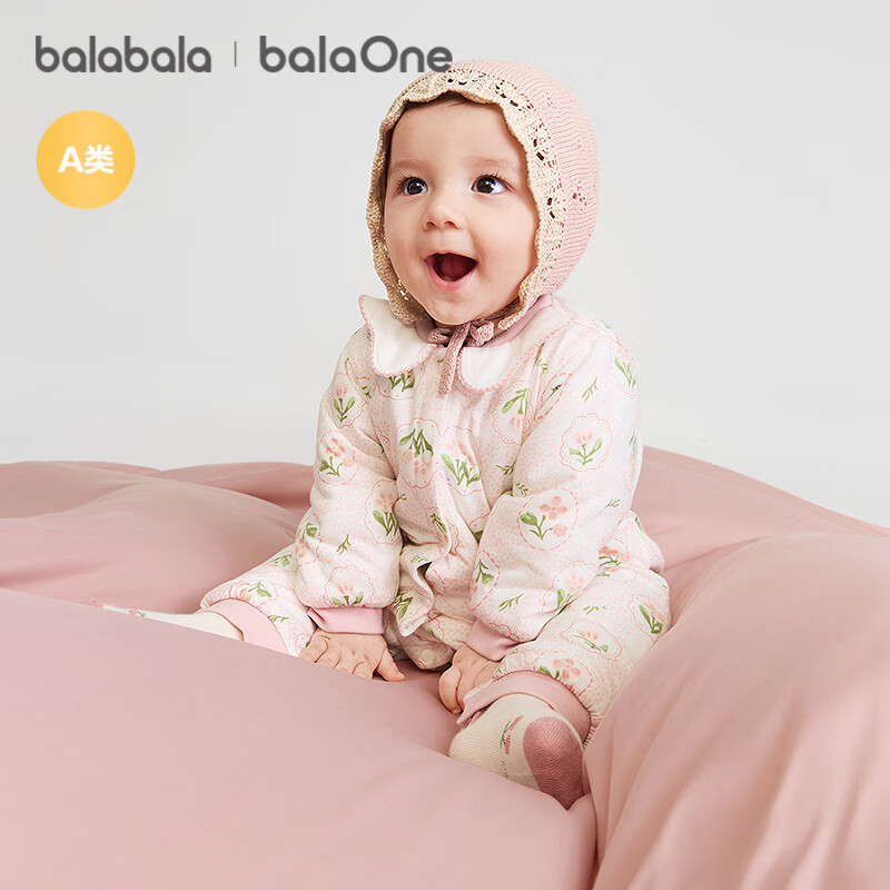 BALABALA Baby Toddler Romper Thickened Cute Pajamas Crawling Bodysuit