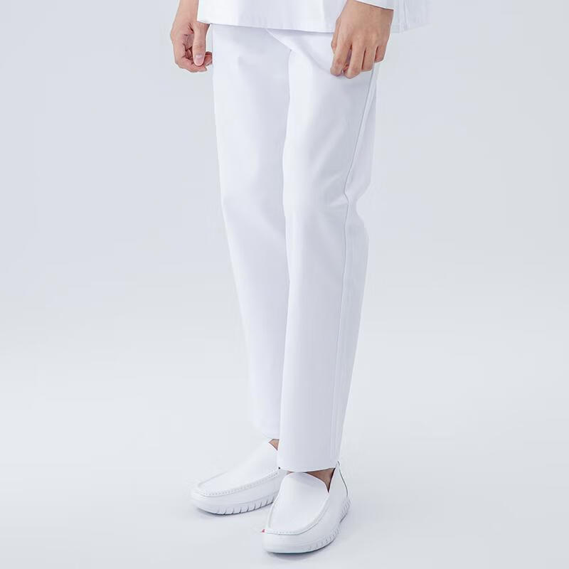 BOLOLANZHI Nurse Pants Elastic Waist Doctor Pants Women White Work Pants Spring Summer Thin Elastic Band Plus Size Nurse Uniform Pink Custom 8
