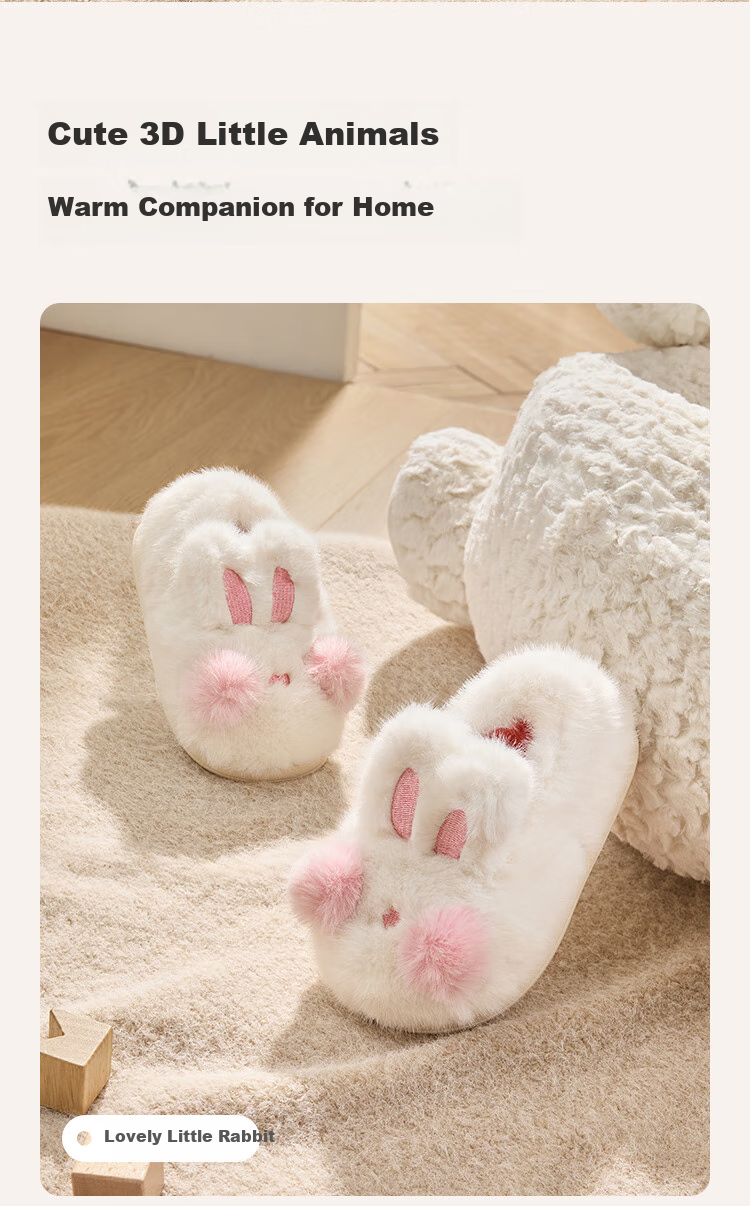 BALABALA Children's Cotton Slippers for Boys And Girls, Baby Home Shoes with Heel Covers, Autumn And Winter Cotton Shoes, Animal Design, 208425141227 2