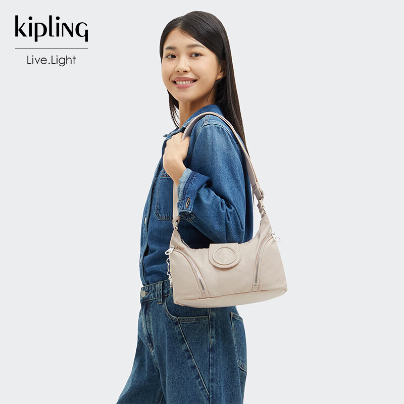 Kipling Large Capacity Practical Rose Pink SERA M Shoulder Bag, Birthday Gift, Holiday Gift, Birthday Present