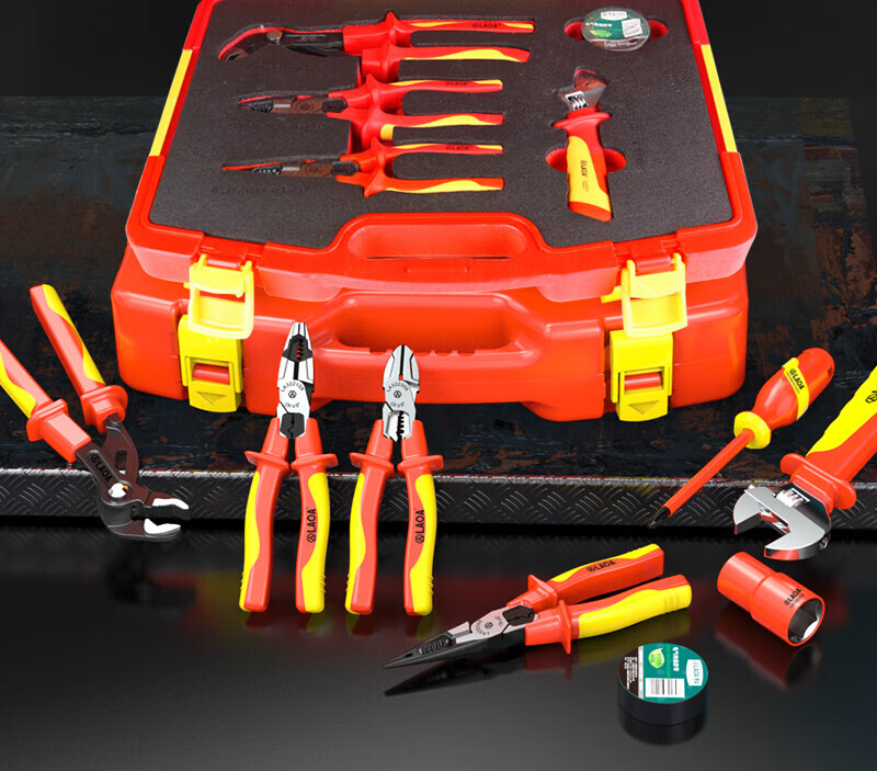 LAOA LA102411 Insulated Electrician Tool Set 11-Piece New Energy Auto Repair Voltage-Resistant Tool Kit 1