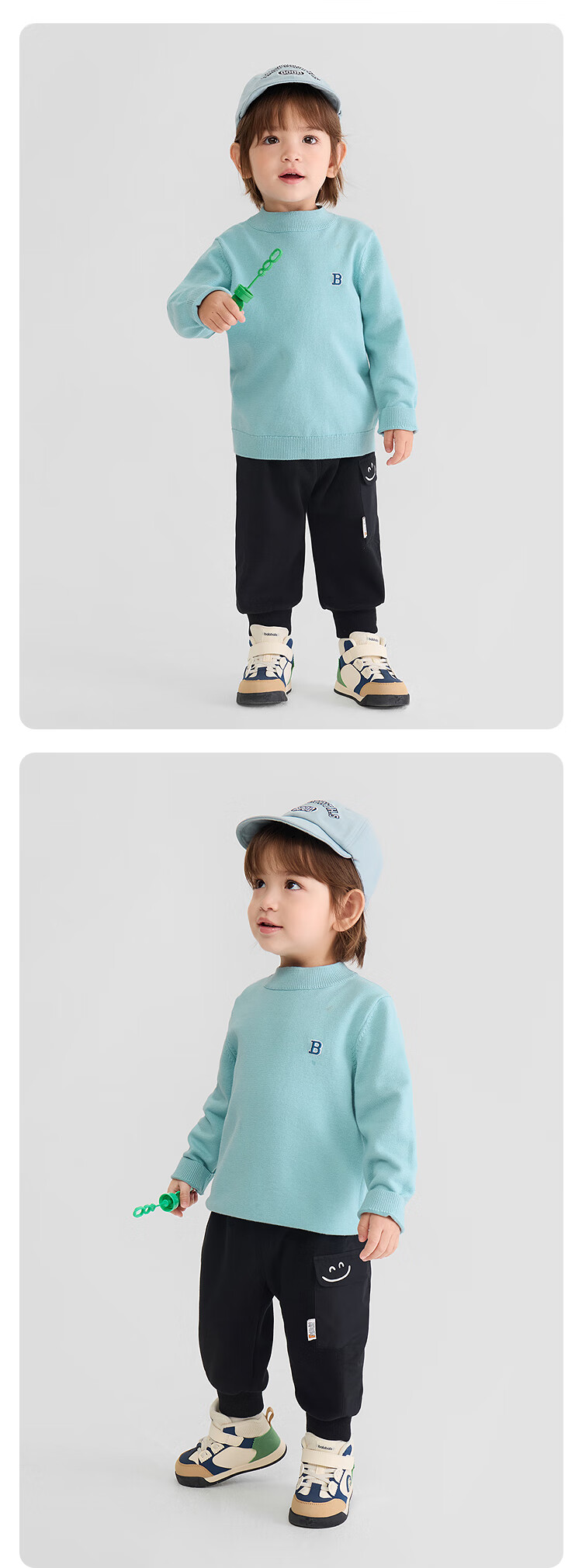 Balabala BalaOne Kids Long Pants Boys Girls Cargo Pants Fleece Lined 2025 Winter Casual Pants 208425108207 4