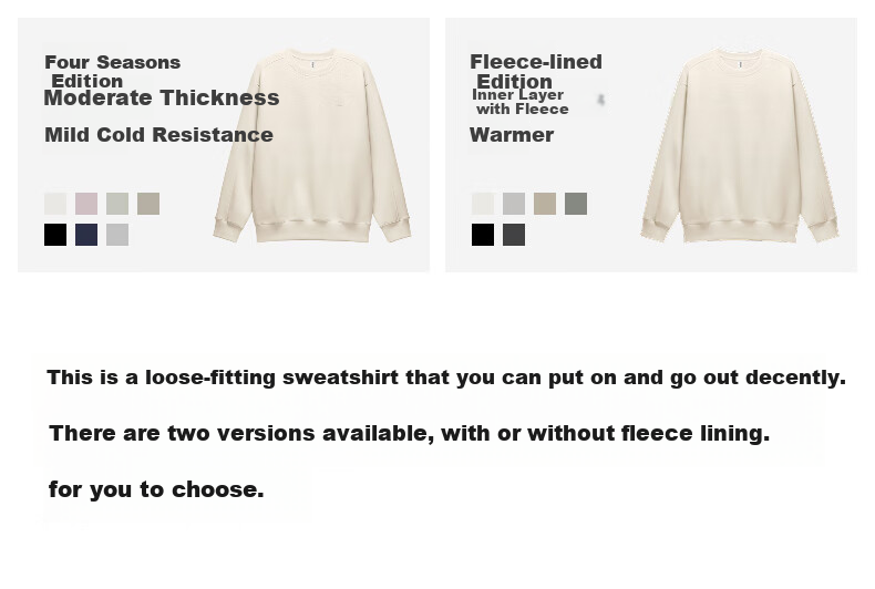 Bananain Very Comfortable 5 Series Unisex Crewneck Sweatshirt, Warm Top, Couple's Versatile Long-Sleeve T-Shirt, 2026 New Style 2