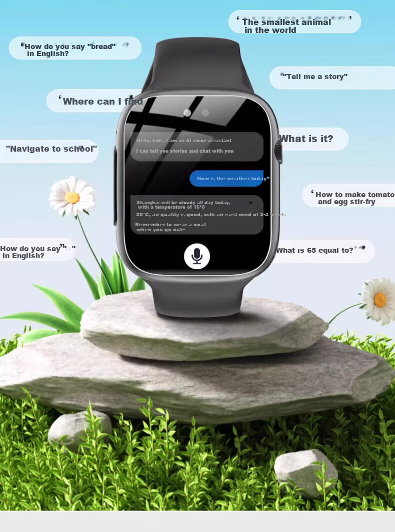 ATQ [True Configuration, No Lag] Children's Smartwatch Phone Watch with SIM Card Slot, Video Positioning, Waterproof, 5G Full Network Compatible for Primary And Secondary School Students, Gift for Talented Youth - Premium White 4