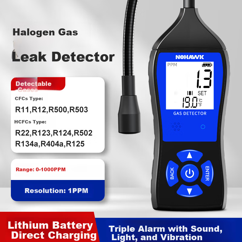 Nohawk Air Conditioner Refrigerant Leak Detector, Freon Leak Tester, Automotive Repair Refrigerant Leak Detector, Household Refrigerant Leak Tester