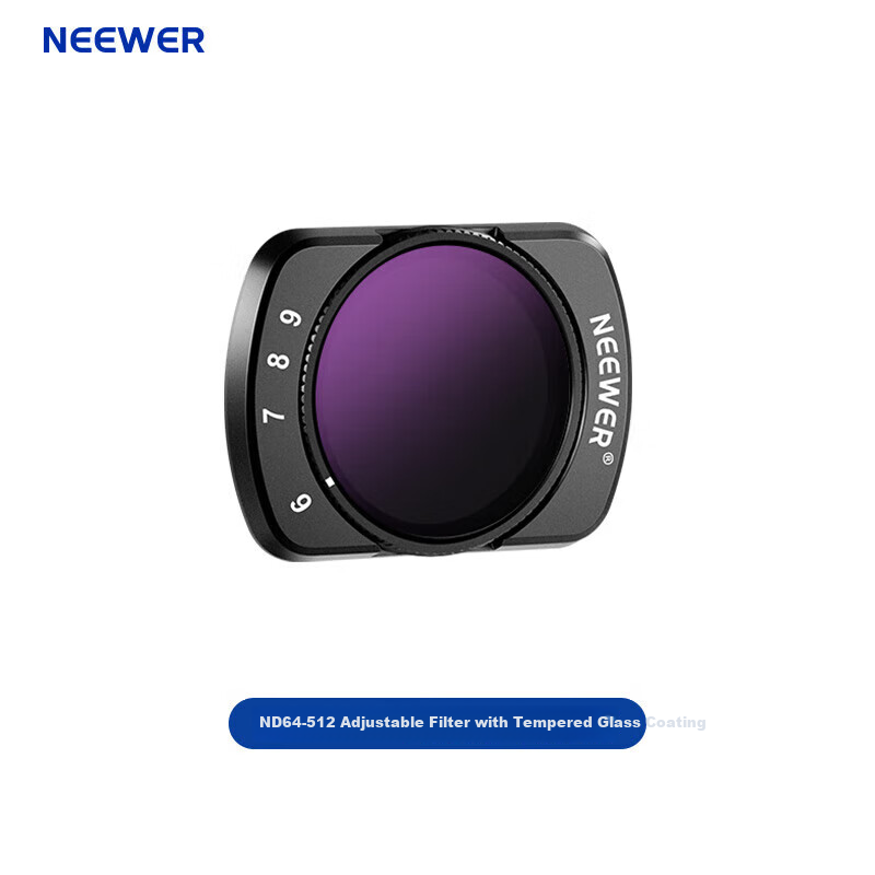 NEEWER Filter for DJI Pocket 4/3 Action Camera, Magnetic Quick Release, Adjustable ND64-512, Single Piece