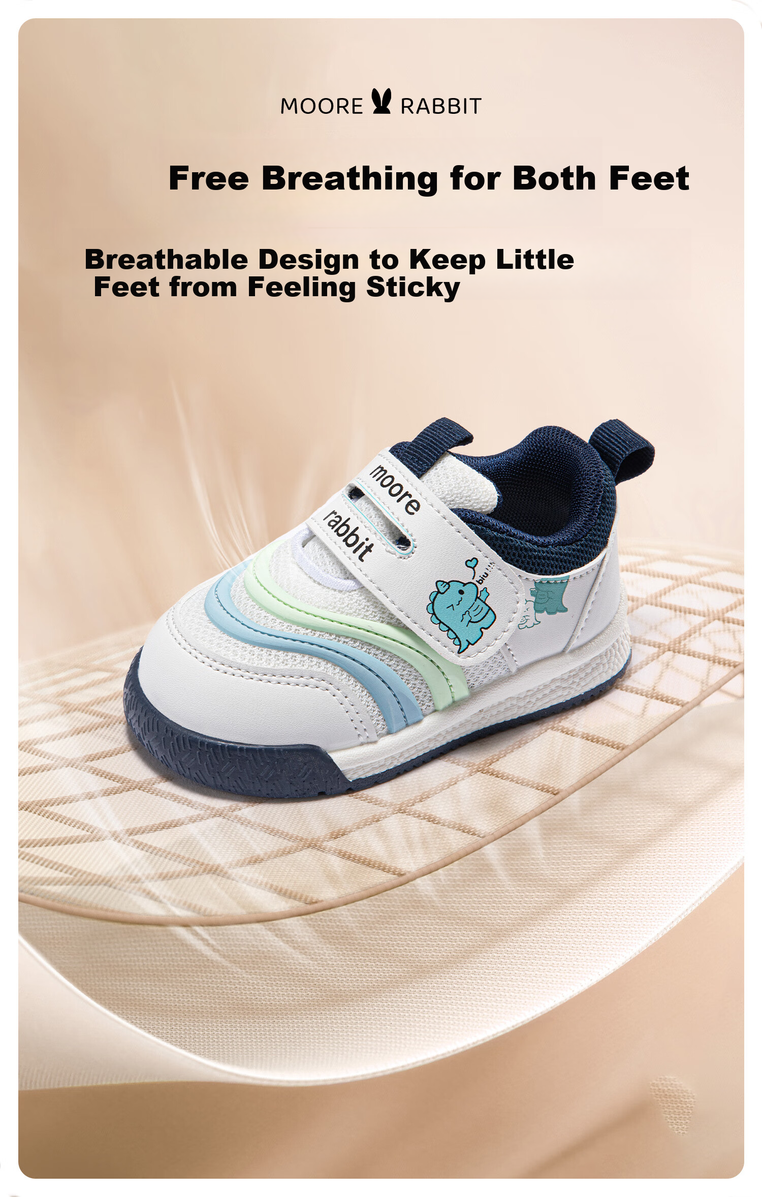 Moertu Children's Spring And Autumn New Style Soft-Soled Walking Shoes, Boys' Steady Shoes, Girls' Cartoon Breathable Shoes, Anti-Kick Shoes 10