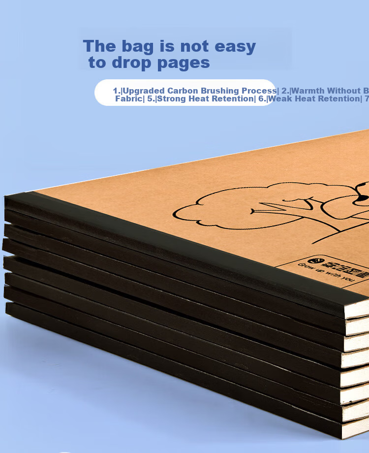 BOJIAO Children's A4 Sketchbook, Glue-Bound Kraft Paper, Thick Drawing Pad, Kindergarten And Elementary School Student Art Paper, Doodle Book, A4 Size [50 Sheets/book] Pack of 4 8