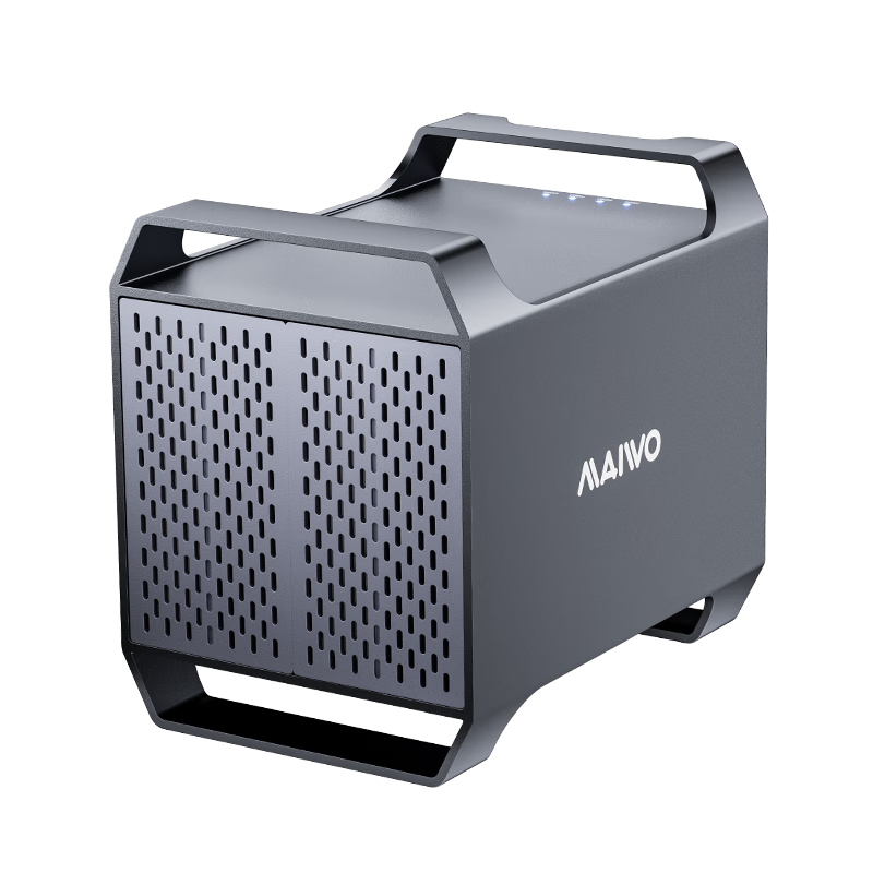 MAIWO 4-Bay 3.5 Inch SATA Mechanical Hard Drive Enclosure RAID Array Storage External Hard Drive Box for Laptop and Desktop K35284D