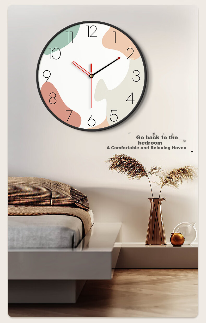 Momen Wall Clock, 30cm Simple Design, Fashionable Home Clock for Bedroom And Living Room, Quartz Wall Clock 10