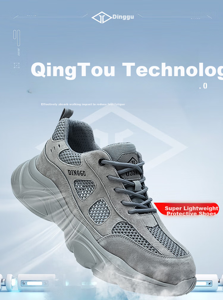Dinggu Safety Shoes for Men, Ultra-Light Soft Sole, Non-Slip, Wear-Resistant, Anti-Smashing, Puncture-Proof Construction Site Safety Shoes JD1166MHW42 1