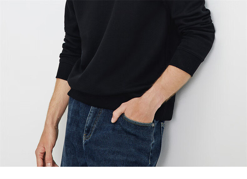 Navigare Italian Small Sailboat Autumn Winter Men's Fleece Lined Crewneck Skin-Friendly Warm Innerwear Top 1135805302 21