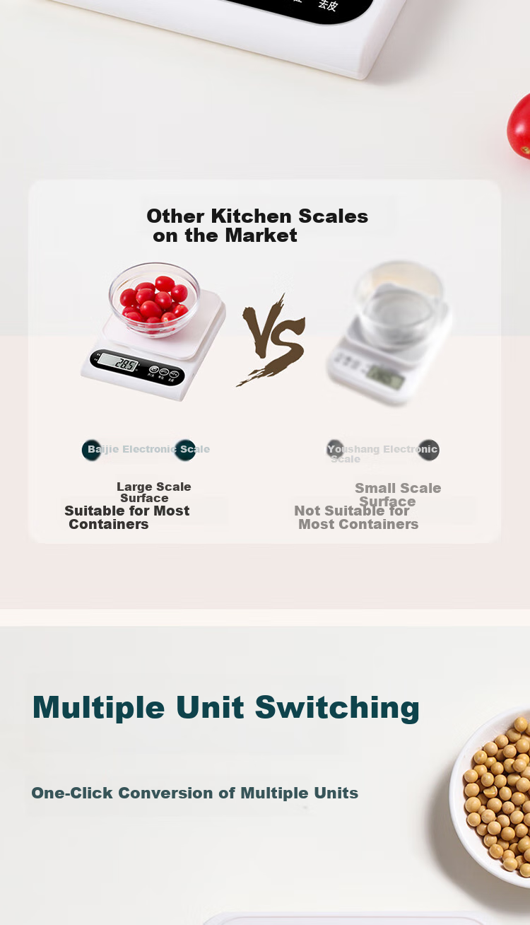 BJ Electronic Kitchen Scale, 0.1g/5kg High-Precision Food Scale, Baking Scale, Coffee Weighing Scale, Gram Scale 5