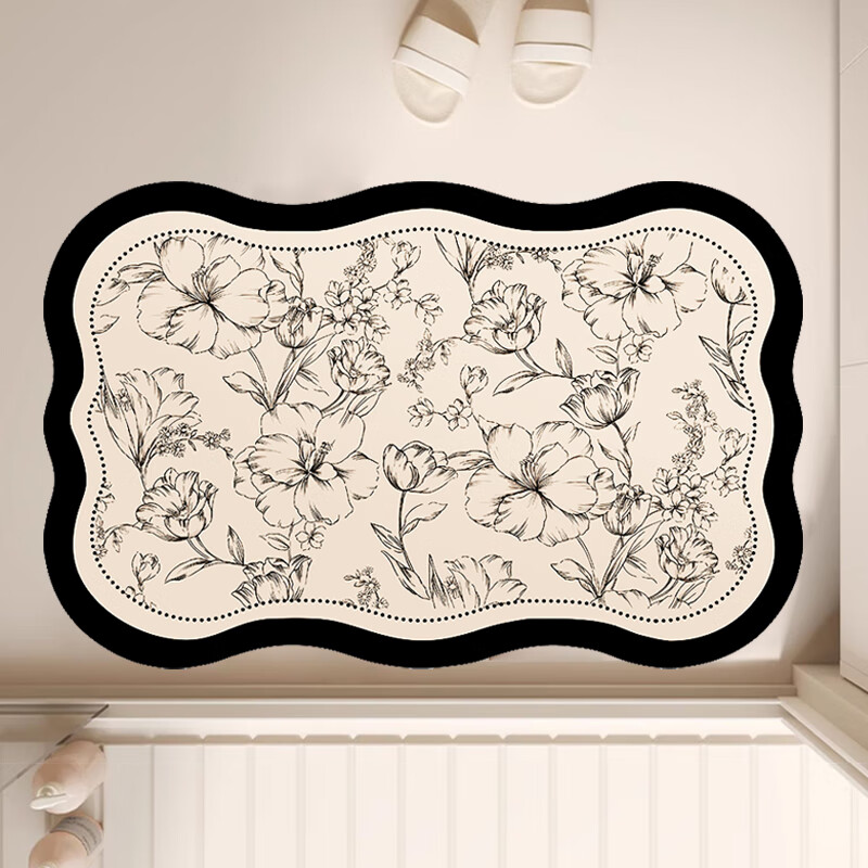 Simple American Style Bathroom Non-Slip Water Absorbent Mat Quick-Dry Toilet Door Floor Mat Bath Home 45x70cm