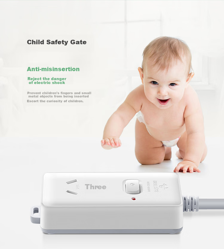 BULL High-Power 16A Socket Power Strip/Extension Cord/Power Board for Air Conditioner, Water Heater, Electric Heater, Suitable for 1 Outlet with Master Control, Total Length 1.8 Meters, Includes 10A Plug GN-104D 4