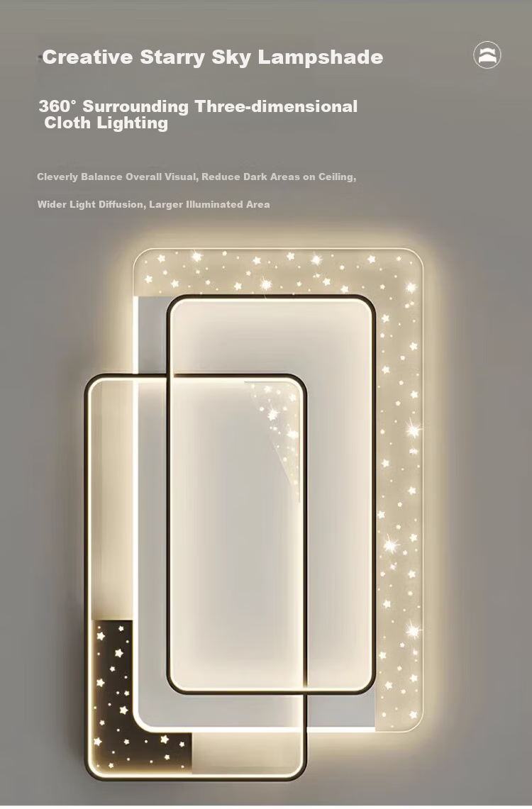 HD Full Spectrum Voice-Controlled Ceiling Light, LED Living Room Light, Bedroom And Dining Room Zhongshan Lighting Fixture, 26 Styles Whole House Set with Installation Included 2