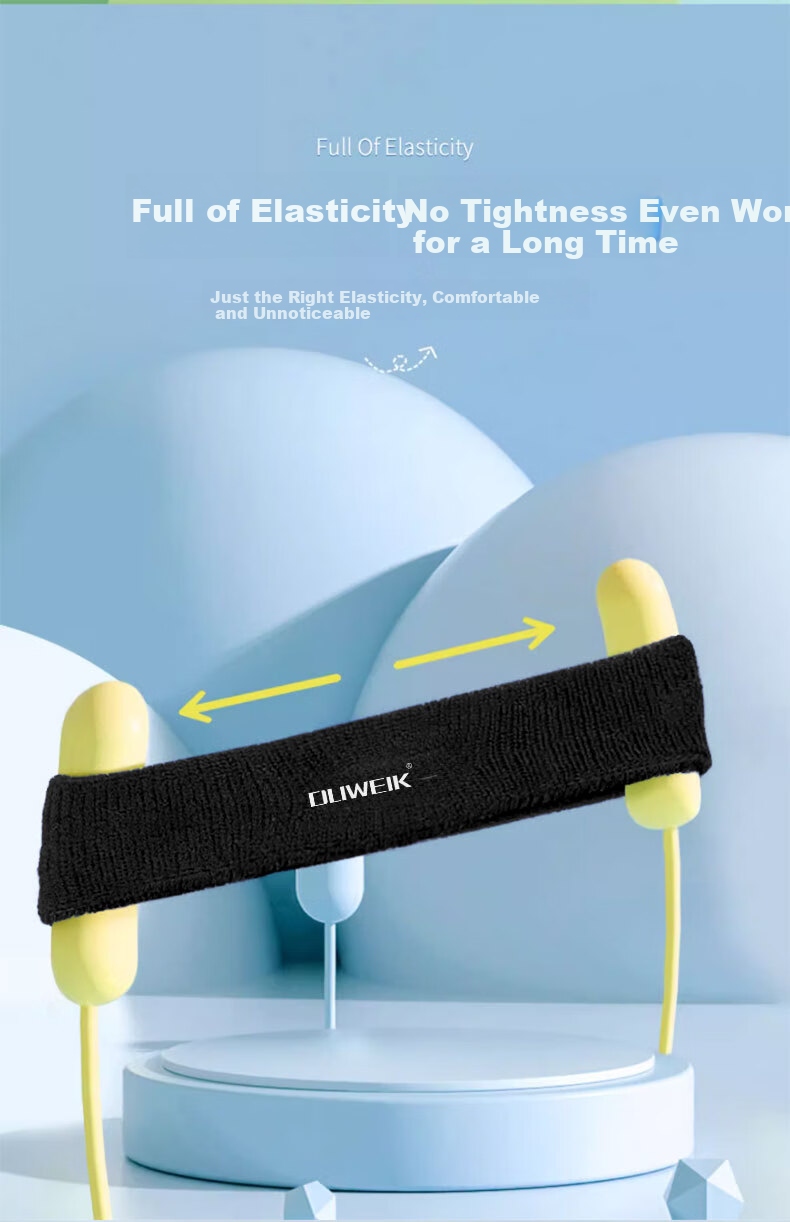 Duweike Sports Yoga Headband, Wristband for Men And Women, Forehead Band, Children's Sweat-Absorbing Headband, Running Basketball Fitness Three-Piece Set, Black 6