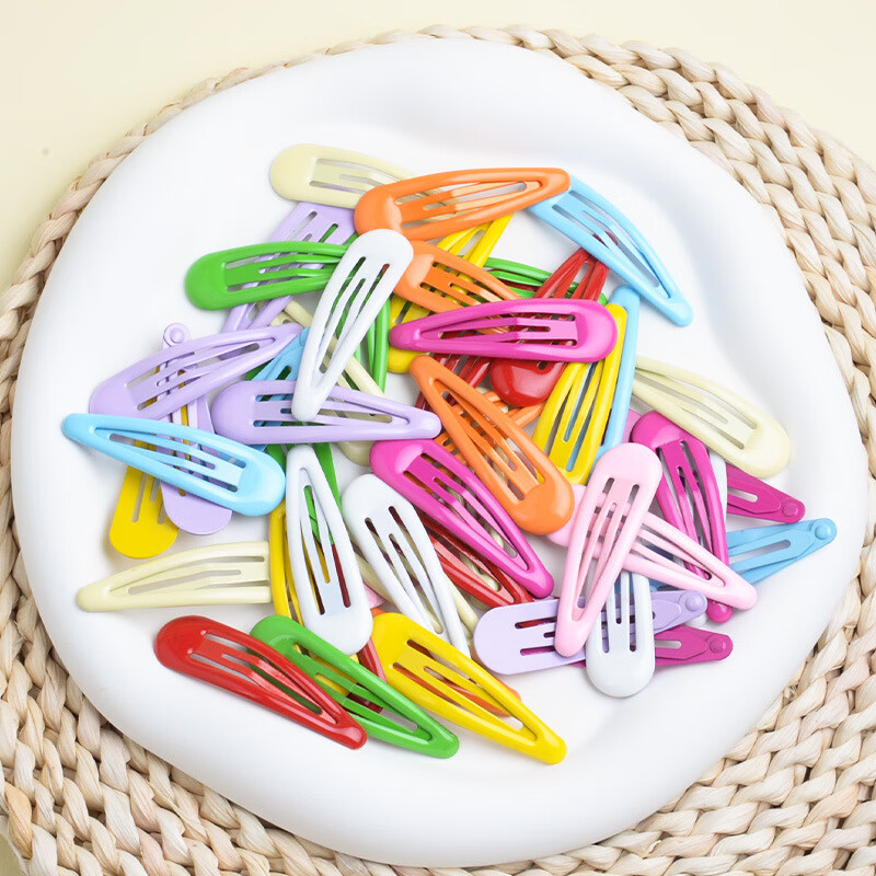 Jiaoxuefei Waterdrop Hair Clips 20pcs Colorful Side Clips for Back Hair Bangs Hairpin Updo Clips Forehead Small Clamps 2
