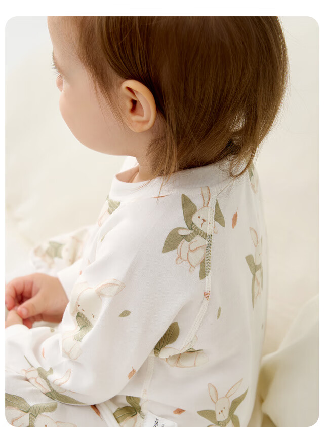 TONGTAI Baby Romper Spring And Autumn Pure Cotton Newborn Onesie for Boys And Girls, Baby Clothes Bodysuit Pajamas Coffee Color 59cm 15