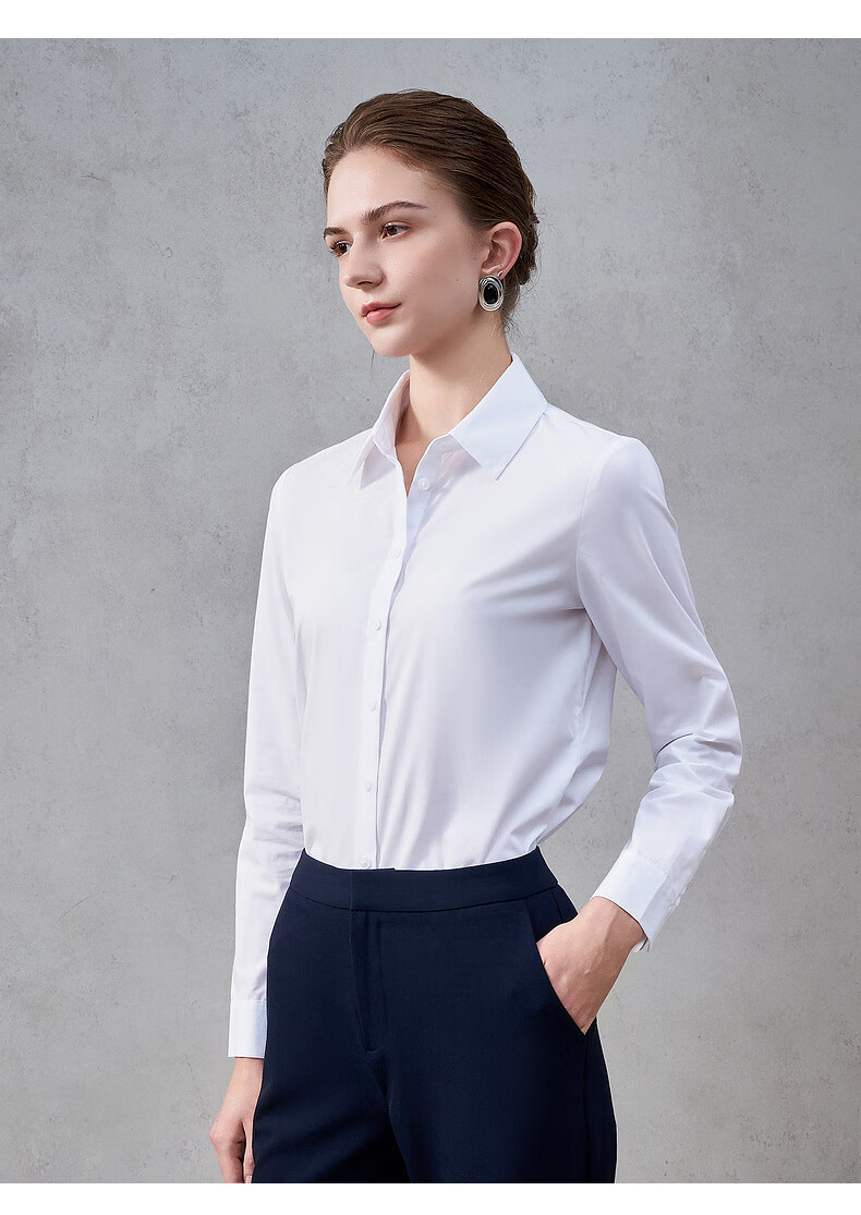 G2000 Women's 2025 Autumn Winter Long Sleeve Shirt Easy Care Cotton Comfortable Mall Same Style 1