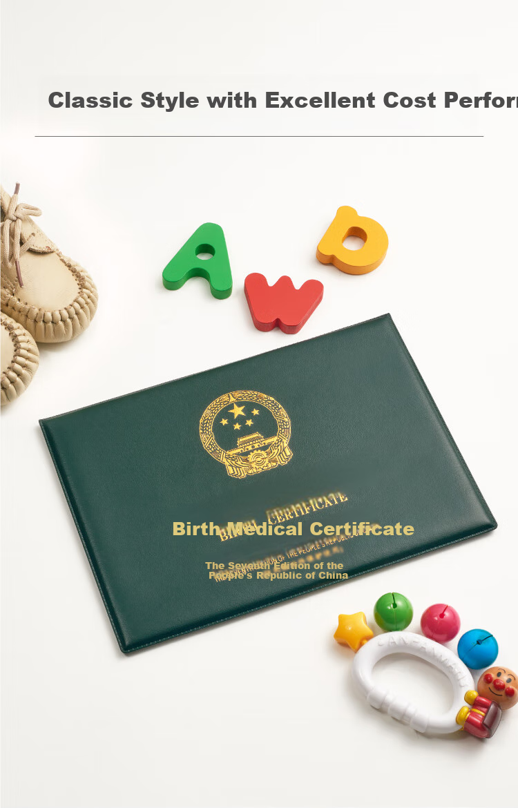 DSB (Disbi) Vaccine Record Cover, Standard Edition, Classic Thickened, Dark Green, Medical Certificate Outer Case for Baby Birth Certificate, Y11 2
