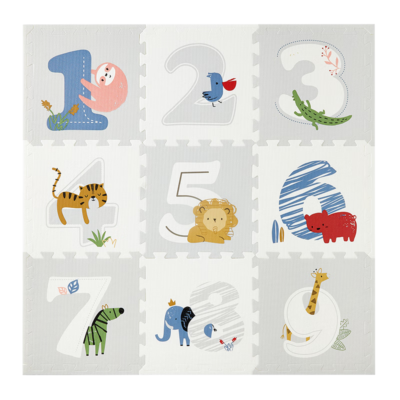KUB Baby Crawling Mat, Interlocking Thickened XPE, Infant Play Mat, Living Room Children's Floor Mat, 9 Pieces - 165*165*2cm