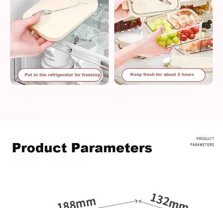 Jialifang Portable Fruit Fresh-Keeping Box Outdoor Camping Picnic Storage Leak-Proof Lunch Box Sealed Container 11