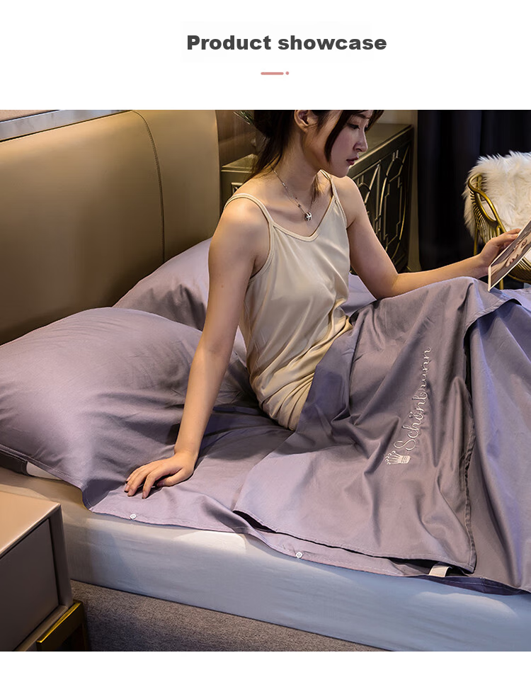 Wuyinliangpin Hotel Anti-Dirt Sleeping Bag, Pure Cotton, for Business Trips And Travel, Portable Bed Sheet, 200*210cm 12