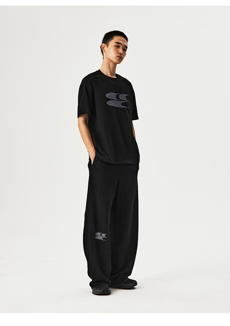 CryingCenter Logo Curved Blade Style Sweatpants Sports Casual Pants Mist Pink S 9