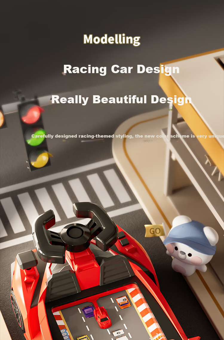 AoZhiJia Children's Toy, for Boys Aged 3-6, Birthday Gift, Racing Adventure Game with Steering Wheel And Controls 4