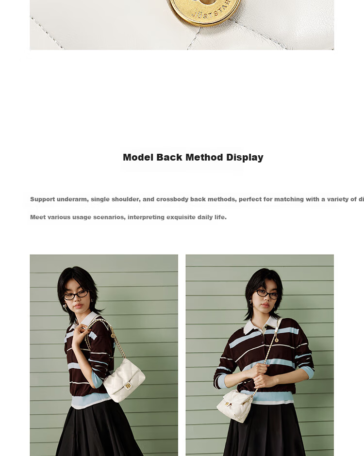 JUST STAR Celebrity-Style Handbag for Women, 2026 New Luxury Shoulder Crossbody Bag, Underarm Bag, Ladies' Purse, Birthday Gift 6