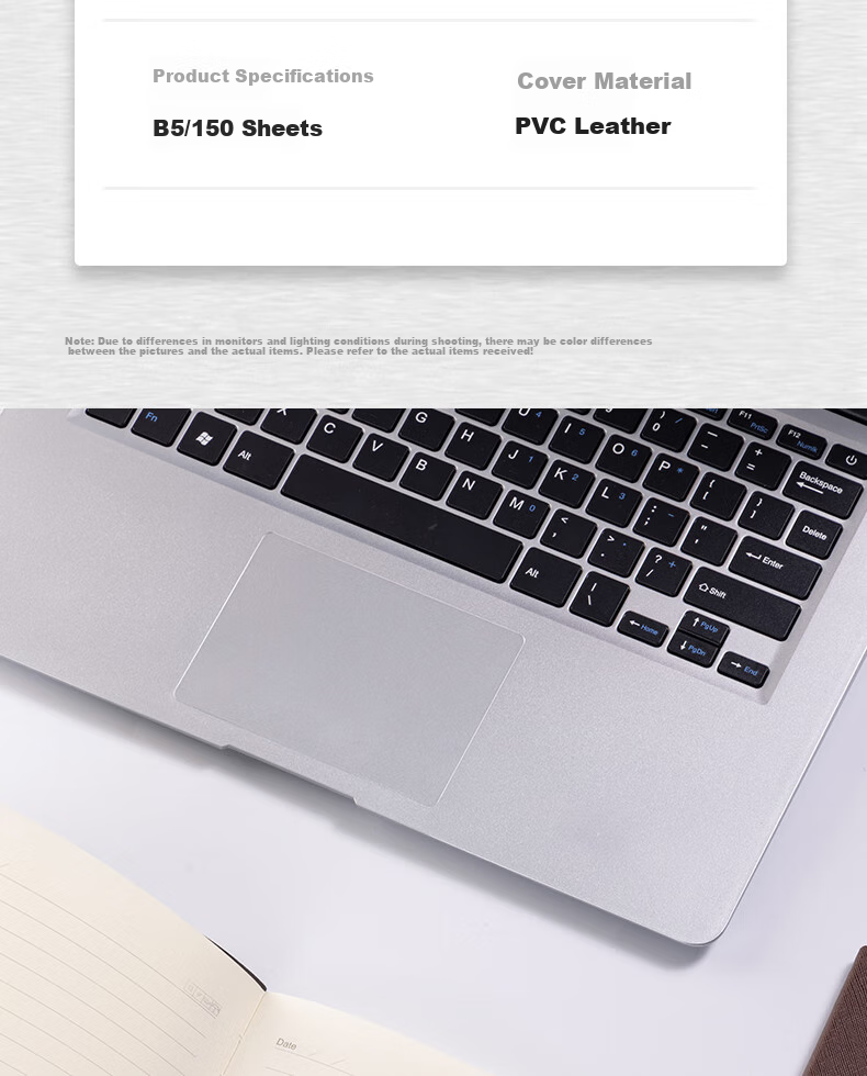 Deli B5 Business Notebook Leather Cover Journal Diary Meeting Record Book 150 Sheets BP131 Black 4