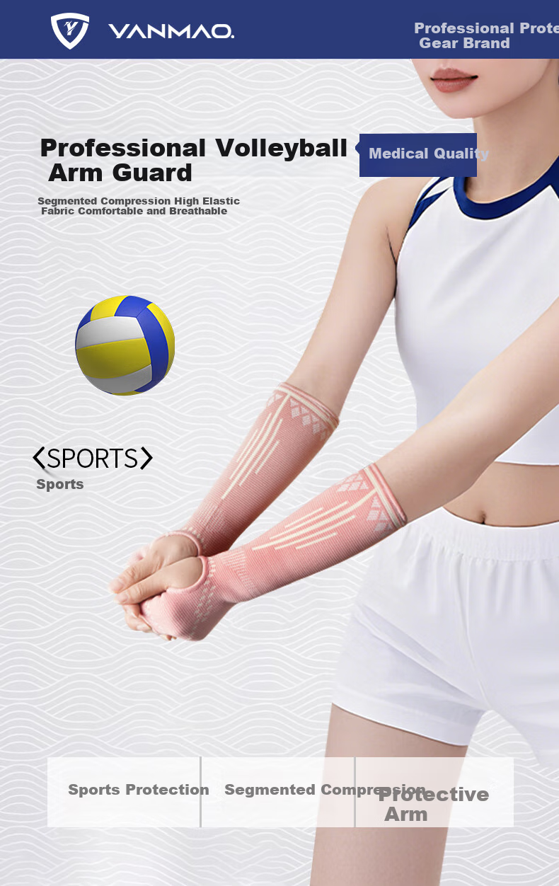 Yanmao Professional Volleyball Wrist Guard for Women, Sports Protective Gear, Arm Support for Volleyball, Compression Wrist Sleeve for Middle School Students' Physical Exams And Junior High School Students 1