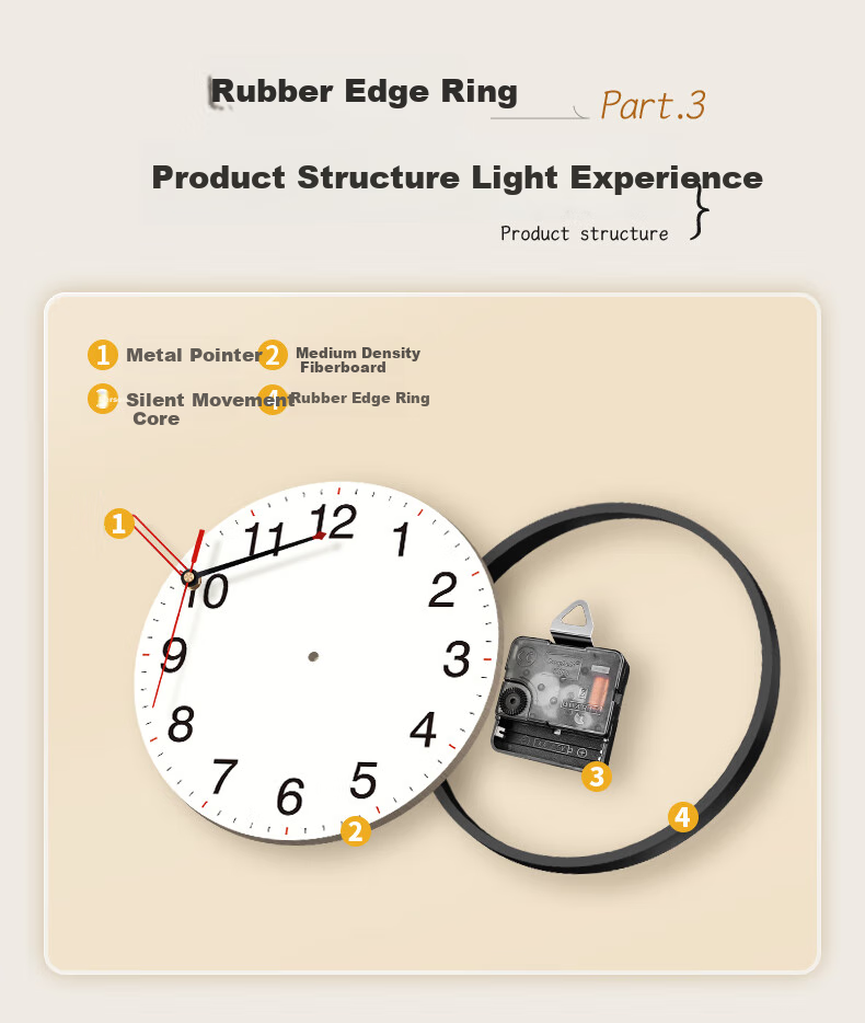 Momen Wall Clock, 30cm Simple Design, Fashionable Home Clock for Bedroom And Living Room, Quartz Wall Clock 4