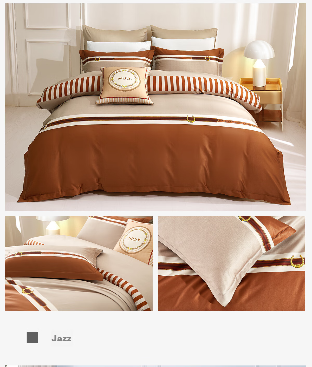 MLILY Cotton Bedding Set of Four Pieces, Pure Cotton, Summer, 220x240 Cm, Moonlight Reflectio 21