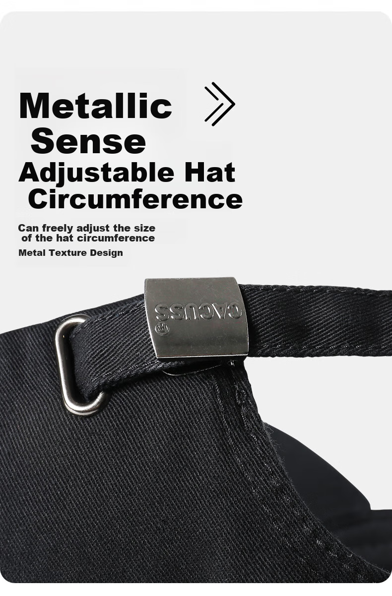 CACUSS Baseball Cap for Men, All-Season Style, Visor Hat, Sun Hat, High Crown, Large Head Circumference, Outdoor Sports Cap for Men, Black And Gold Medium 7