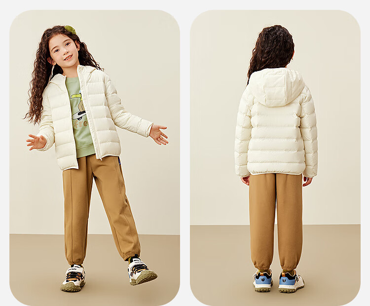 Minibala Unisex Kids Lightweight Warm Ribbed Down Jacket 2025 Autumn Winter New Arrival, Water-Resistant 5