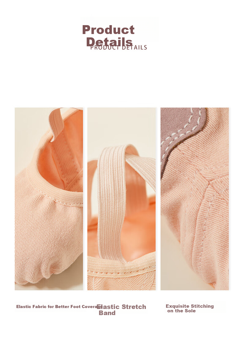 Iron Arrow Dance Shoes Elastic Fabric Ballet Practice Shoes Adult Cat Claw Shoes Children's Chinese Dance Body Shoes New Flesh Color Size 35 3