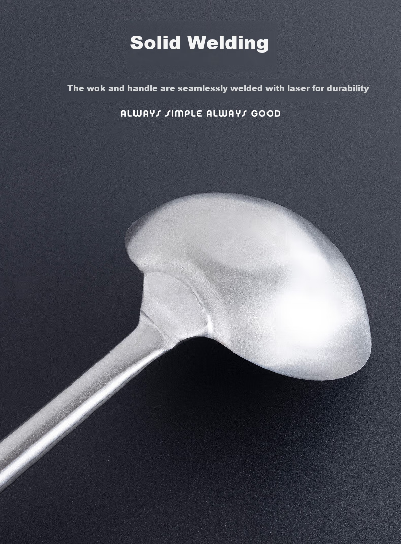 Jinyaoshi Stainless Steel Wok Ladle with Wooden Handle, Commercial Chef's Special Cooking Spoon, 500 Grams, GK-CS1000 10